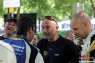 Rallye Český Krumlov: Přeskupení v Jelení zahradě v Českém Krumlově